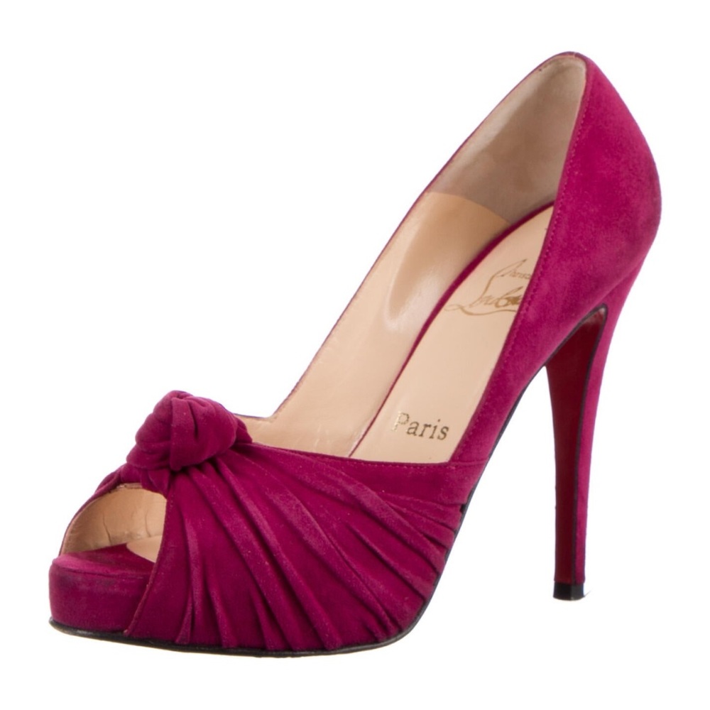 Christian Louboutin suede magenta pumps Size 37